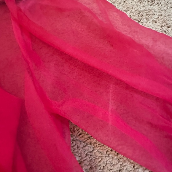 Cinq A Sept Katerina Sheer Silk Top In Pink Azalea - Picture 4 of 9